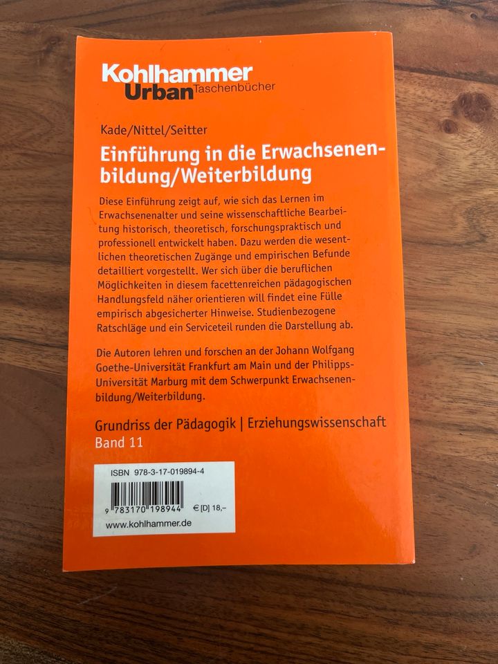 Kohlhammer Urban, Einführung in die Erwachsenenbildung* in Lebach
