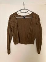 Khaki Weste Jacke cropped mit Perlen/Nieten H&M München - Maxvorstadt Vorschau