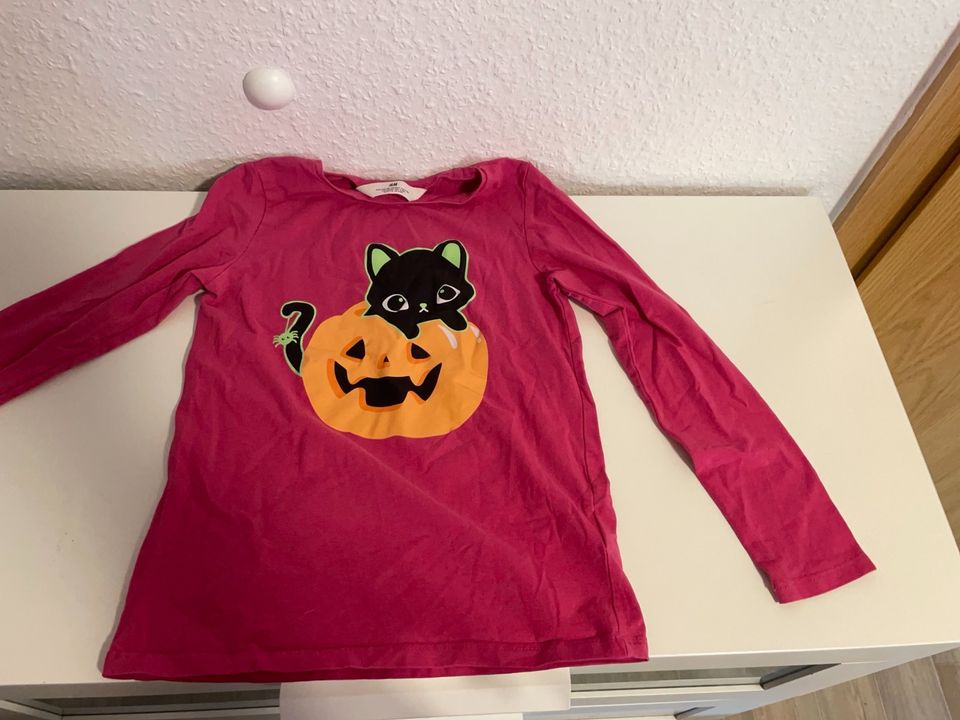 Halloween Set Kinder 116 , 122/128 Pink, Tüllrock, Langarmshirt in Schönebeck (Elbe)