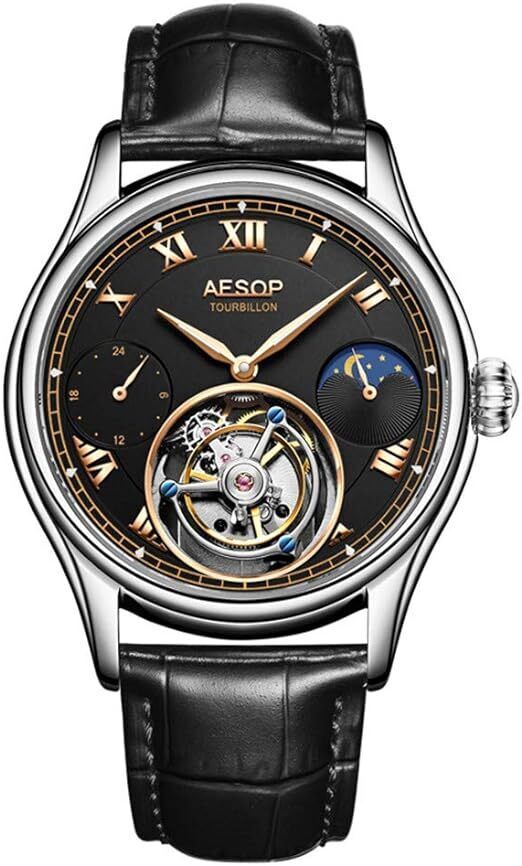 Aesop Echte Tourbillon Skelett Handaufzug Armbanduhr für Herren in Hünfeld