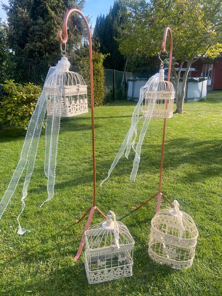 Vogelkäfig Vintage Deko Hochzeit Blumen in Merseburg