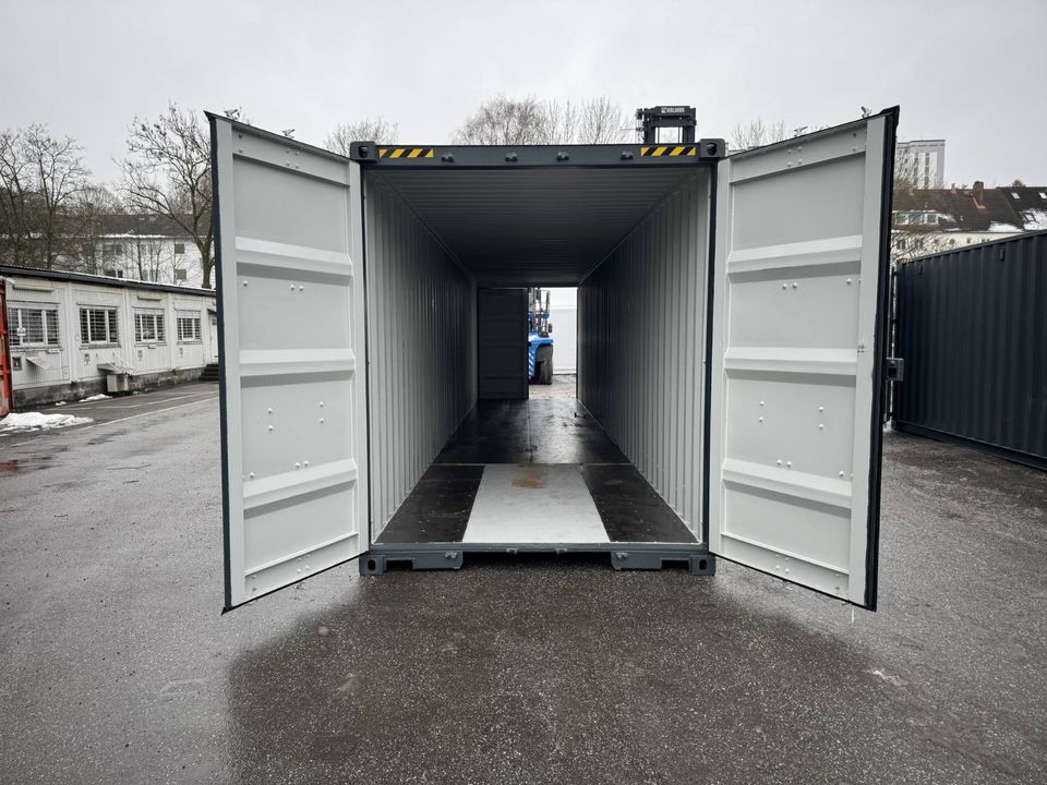 40’ Fuss HC DOUBLE DOOR / TUNNEL  / Lagercontainer Seecontainer Materialcontainer RAL 7016 in Hamburg