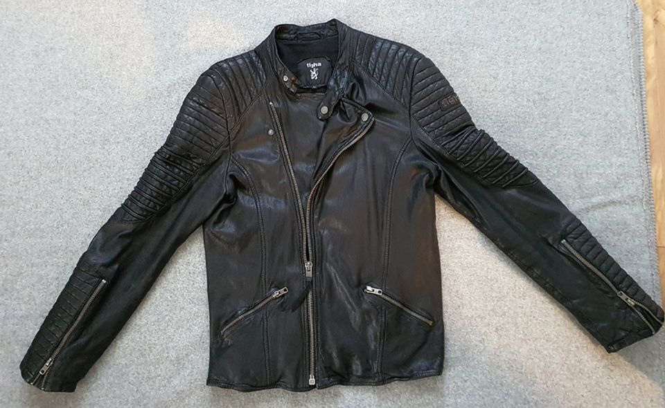 KULT! Coole TIGHA Lederjacke (XL) im Retro Biker Style! in Eriskirch