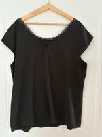 Only Bluse Kurzarm Gr. 42 40 L M schwarz Spitze Nordrhein-Westfalen - Willich Vorschau