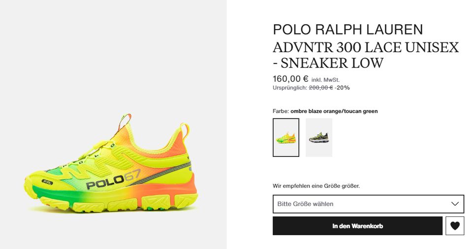 Polo Ralph Lauren Sneaker 42 unisex gelb NEU in Saarbrücken