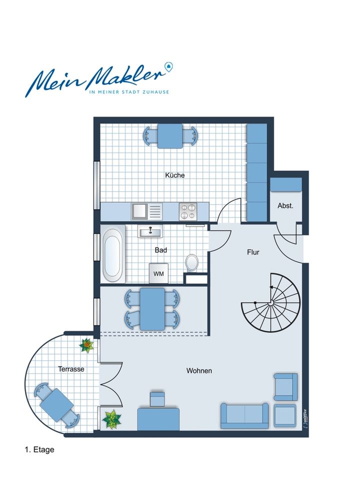 Lichtdurchflutete Maisonette-Wohnung in Leipzig