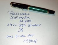 Pelikan Souverän M400 schwarz-grün Goldfeder 14kt. bi-color in B Bayern - Bayreuth Vorschau