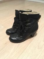 Schwarze Buffalo Stiefeletten aus Leder Hamburg - Wandsbek Vorschau