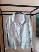 Made in Italy Bluse Blazer graublau Taubenblau Gr. 38 40 Leinen Niedersachsen - Wedemark Vorschau