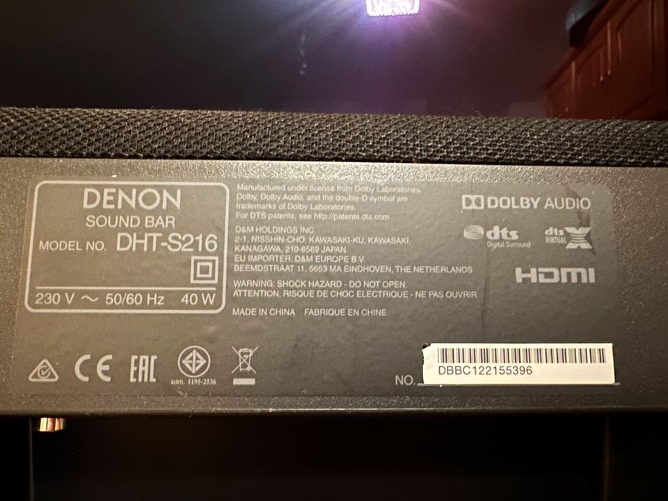Denon Soundbar DHT-S216 40Watt in Bielefeld
