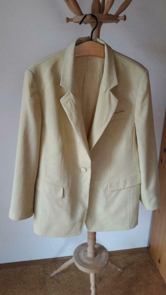 Damenjacke, Blazer Gr. 46, gelb, BASLER,  Schurwolle, in Villingendorf