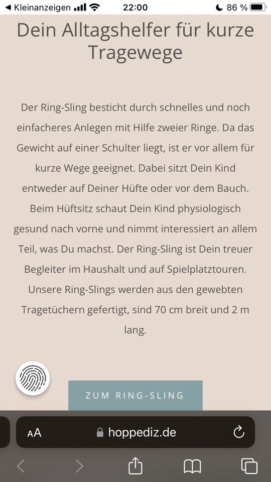Hoppediz Ring Sling Maxi Sling Tragetuch pink gestreift NEU in Oppenheim