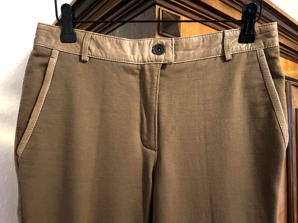 Liebeskind Lederhose Hose mit Lederdetails Beige Wie neu 36 I S in Köln