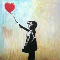 Homage Banksy-Girl with balloon m97205 120x120cm Ölbild handgem. Berlin - Treptow Vorschau