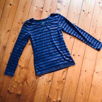 Clockhouse Shirt M Streifen 38 schwarz lila violett Stretch Bayern - Türkheim Vorschau