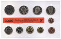 DM Kursmünzensatz von 2000, Münzstätte: alle Münzen Stuttgart (F) Rheinland-Pfalz - Kapsweyer Vorschau