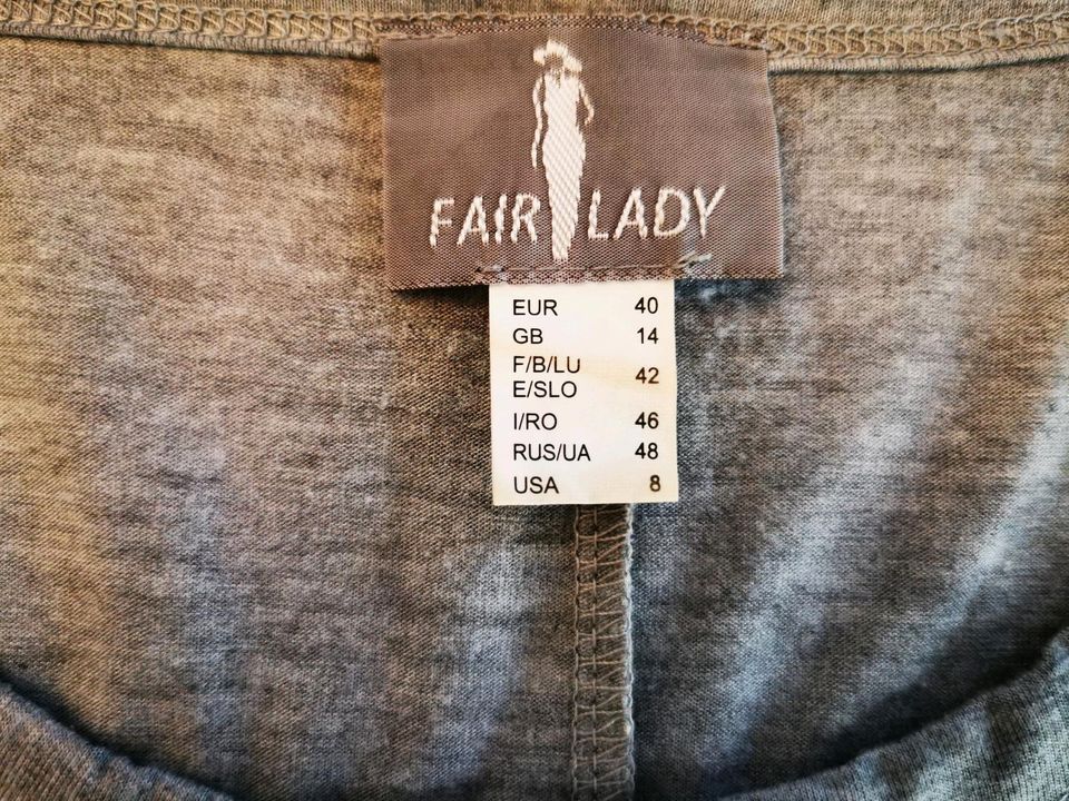 2 x Shirt FAIR LADY Pailletten Spitze PAOLA! GR. 40 in Harrislee