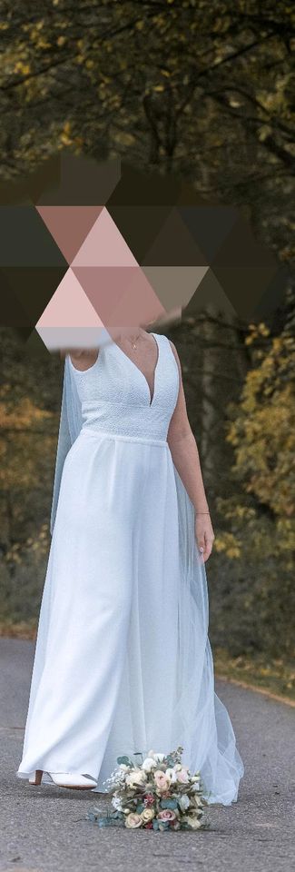 Hochzeit, Jumpsuit, weiß in Schülp