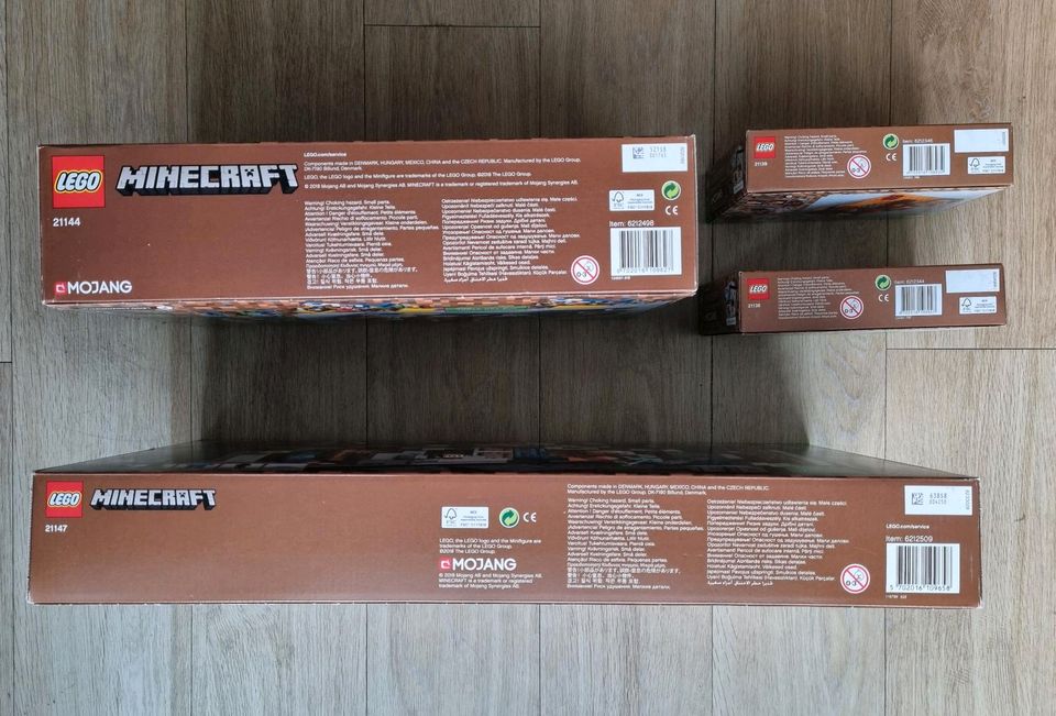 LEGO Minecraft Sets 21138 + 21139 + 21144 + 21147 NEU & OVP in Lübeck