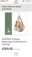 Nonomo Federwiege, Einzel & Zwillingswiege & Swing2Sleep Nordrhein-Westfalen - Meerbusch Vorschau