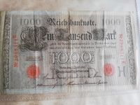 Reichsbanknote 1000 Mark 21. April 1910 rot gestempelt Sammlerst. Bayern - Naila Vorschau