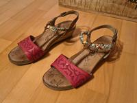 Flache Sandalen 40 bunt rot braun Remonte Bayern - Baiersdorf Vorschau