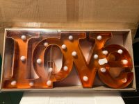 LED Deko Bronze "LOVE" Bild Wandbild 46x21cm batteribetrieben Baden-Württemberg - Wertheim Vorschau