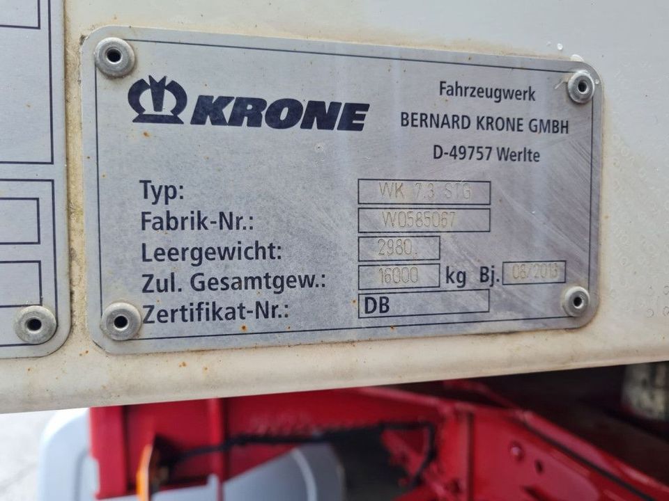 Krone WK 7,3 STG BDF Koffer 7,45 m Textil Portaltüren in Neuenstein