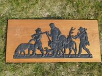 Vintage DDR Wandbild "Jagdszene" Holz mit Metall-Gußform Leipzig - Thekla Vorschau