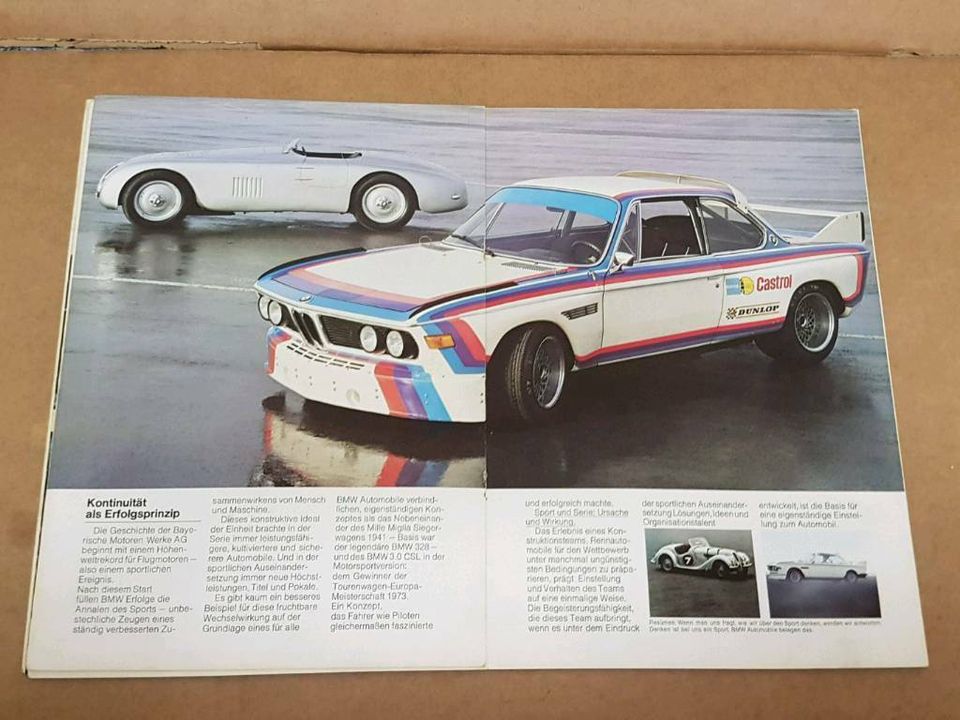 BMW 3.0CS, 3.0CSI, 3.0CSL, 2,5CS Prospekt von 02/1975 in Siegburg