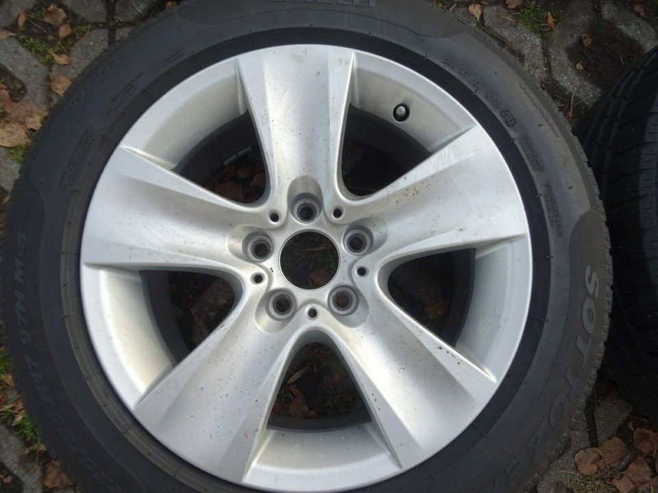 5er BMW Alufelgen + Pirelli Winterreifen 225 55 r17  BMW 6790172 in Velten