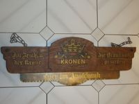 Schild Holz Emblem Dortmunder Kronen Brauerei Kronenbrauerei Thek Nordrhein-Westfalen - Schwerte Vorschau
