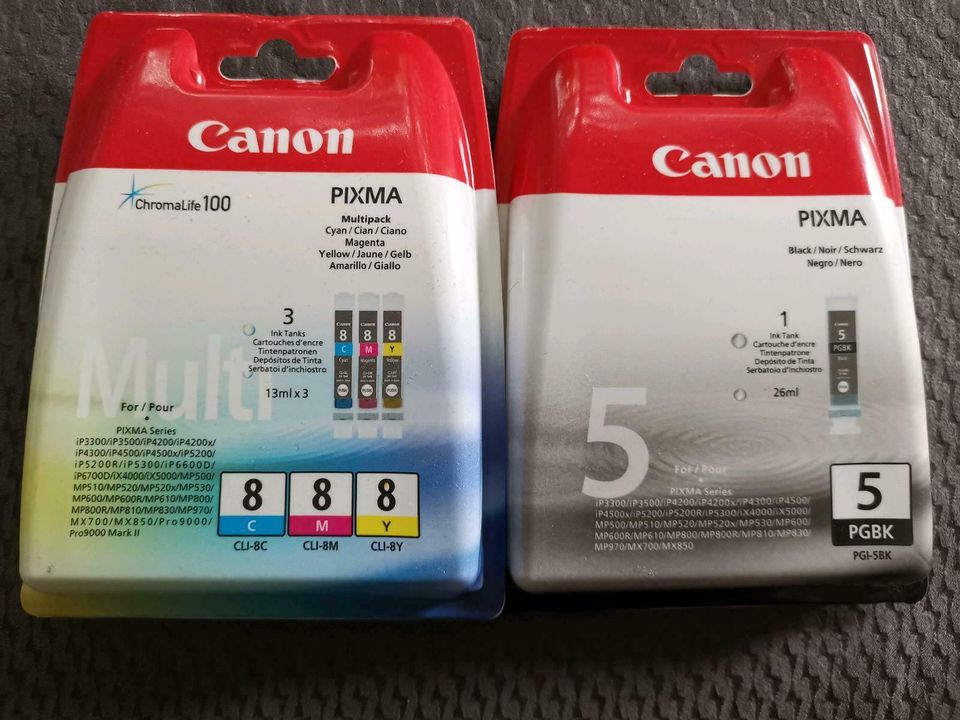 Druckerpatronen Canon 5 und Multipack 8 Schwarz Farbe in Göttingen