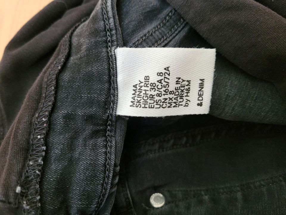 H&M Schwangerschaft Jeans Gr.38 schwarz in Schwabmünchen