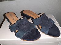 Tamaris Pantoletten Leder GR.37 w. NEU dunkelblau Bayern - Kößlarn Vorschau