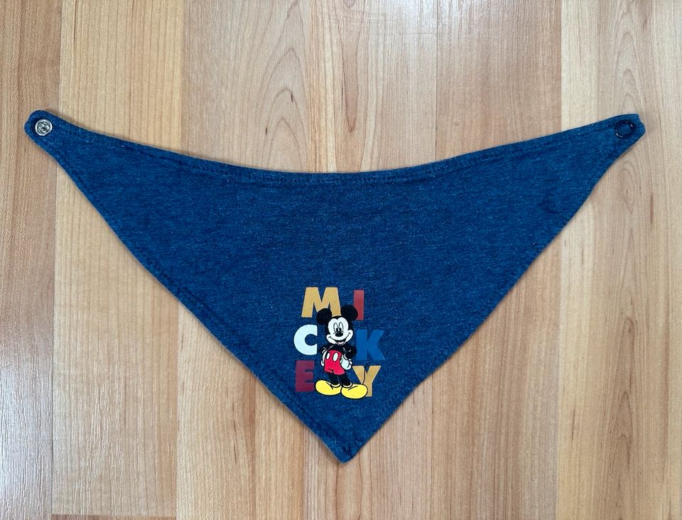 Dreieckstuch z. Wenden Baby dunkelblau grau Mickey Mouse 56cm in Schmallenberg