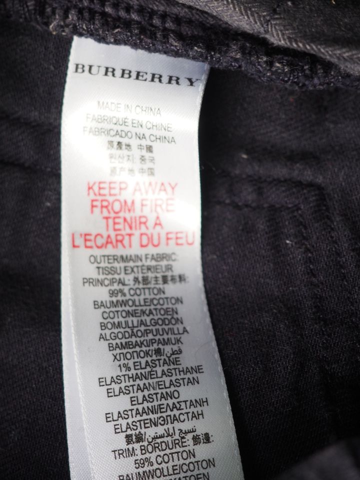 Orig. Burberry Luxus Jeans Schwarz Gr.98 NP110€ in Hamburg