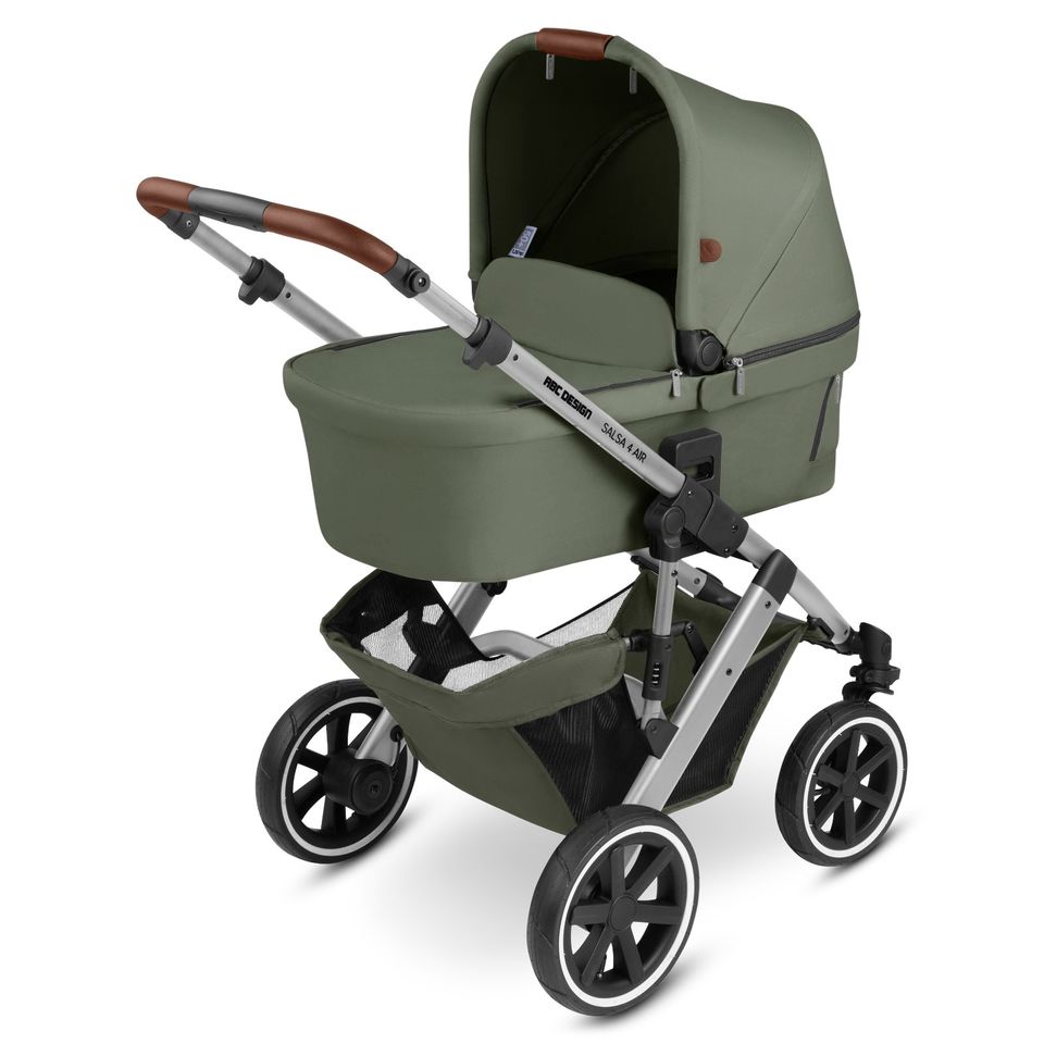 ABC-Design Salsa 4 Air - 2in1 Kinderwagen-Set - Olive - inkl. Babywanne + Sportsitz + XXL-Zubehörpaket - NEU in Fulda