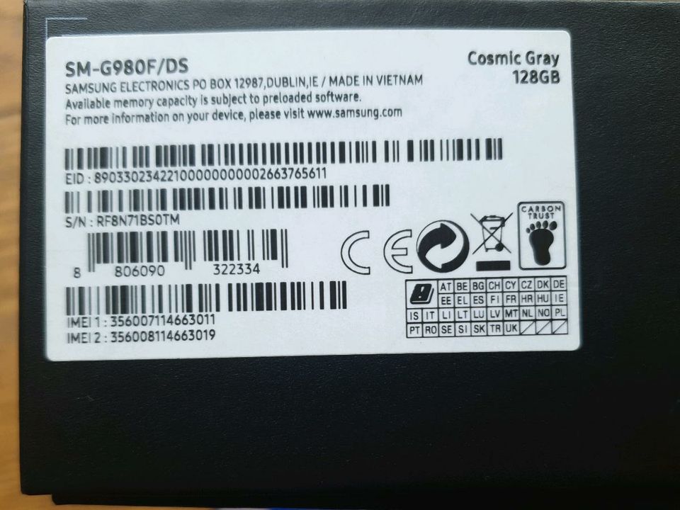 Samsung Galaxy S20 128GB Cosmic Grey Defekt Smartphone in Langenfeld