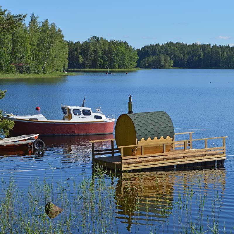 Fass-Sauna in Fichte 2 m mit Holzofen in Minden