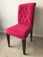 Stuhl Sessel Polstersitz Thron Stoff/Holz Nieten pink/braun Hessen - Schöneck Vorschau