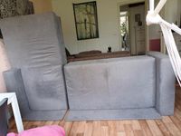 Graues Sofa mit Holzfüßen zu verschenken, graue Couch Bergedorf - Hamburg Lohbrügge Vorschau