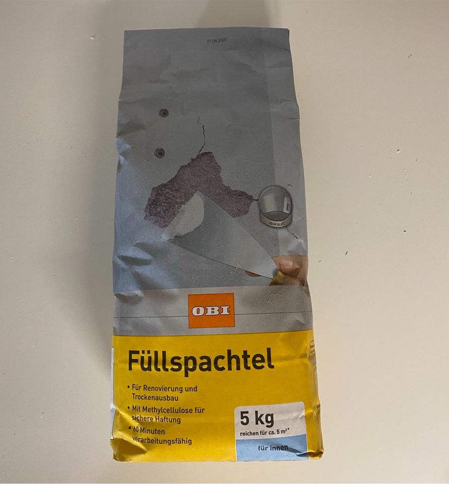 OBI Füllspachtel Weiß 5 kg NEU / UVP 10,89€ in Hambühren