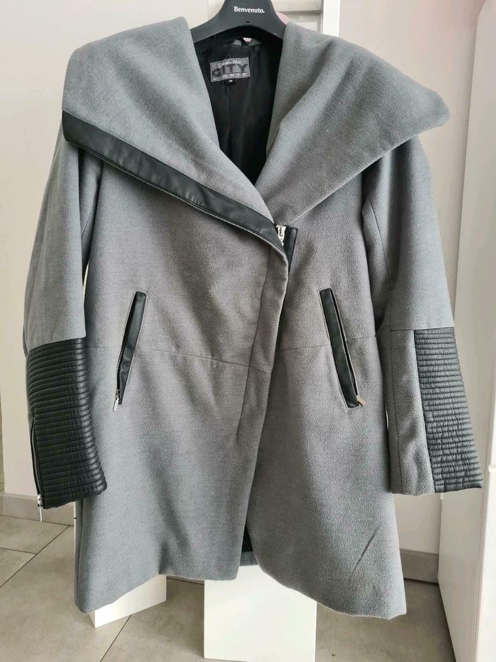 Mantel in grau mit Lederärmel in Nordrhein-Westfalen - Hagen | eBay  Kleinanzeigen ist jetzt Kleinanzeigen