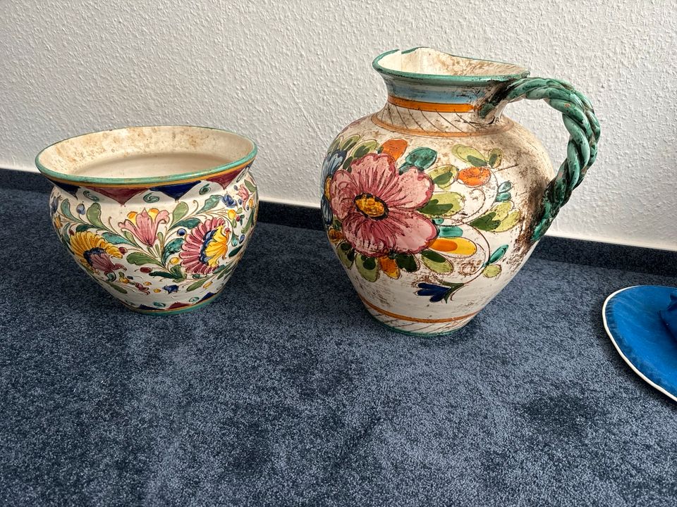 Dekorative Vase Kanne Topf originalVintage Deko in Würselen