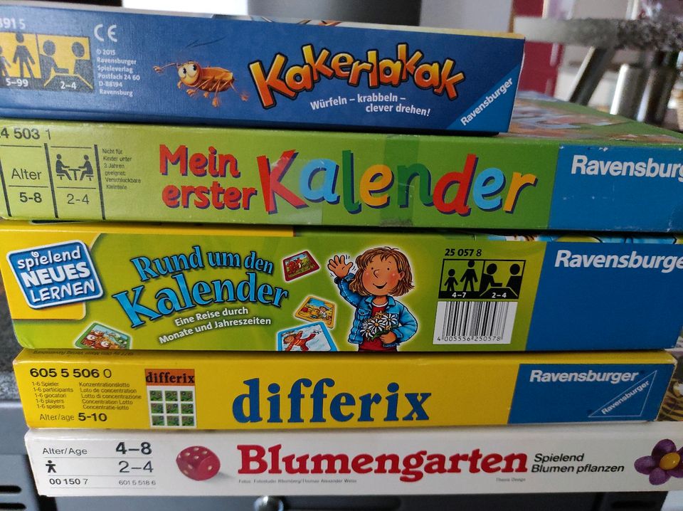 Ravensburger Spiele - Blumengarten, Kalender, differix, Kakerlak in Königsbrück