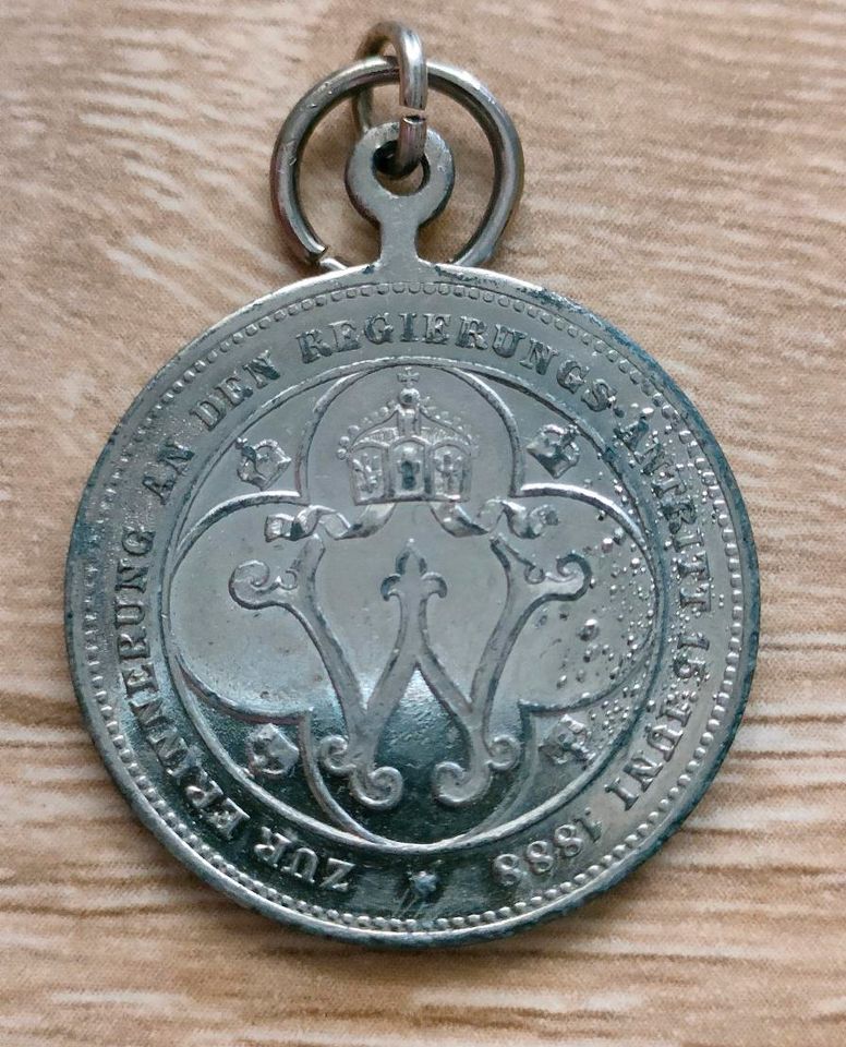 Medaille Kaiser Wilhelm II, 1888 Regierungsantritt Militaria Mili in Bad Münder am Deister