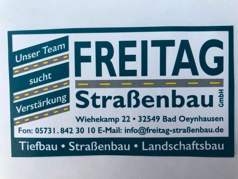 Facharbeiter Straßenbau m/w/d in Bad Oeynhausen