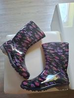 NEU Gummistiefel in schwarz/lila mit Blumen  GRÖßE 38 Bayern - Günzburg Vorschau