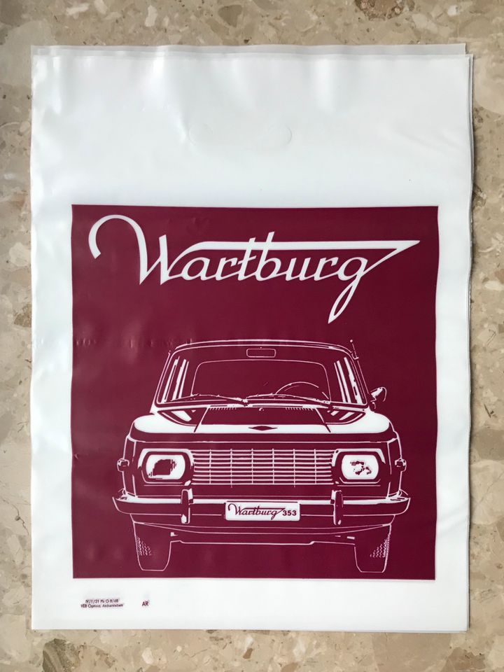 Wartburg 353 Plastiktüte neu, NOS, 1968, Tasche Tragetasche DDR in Duisburg
